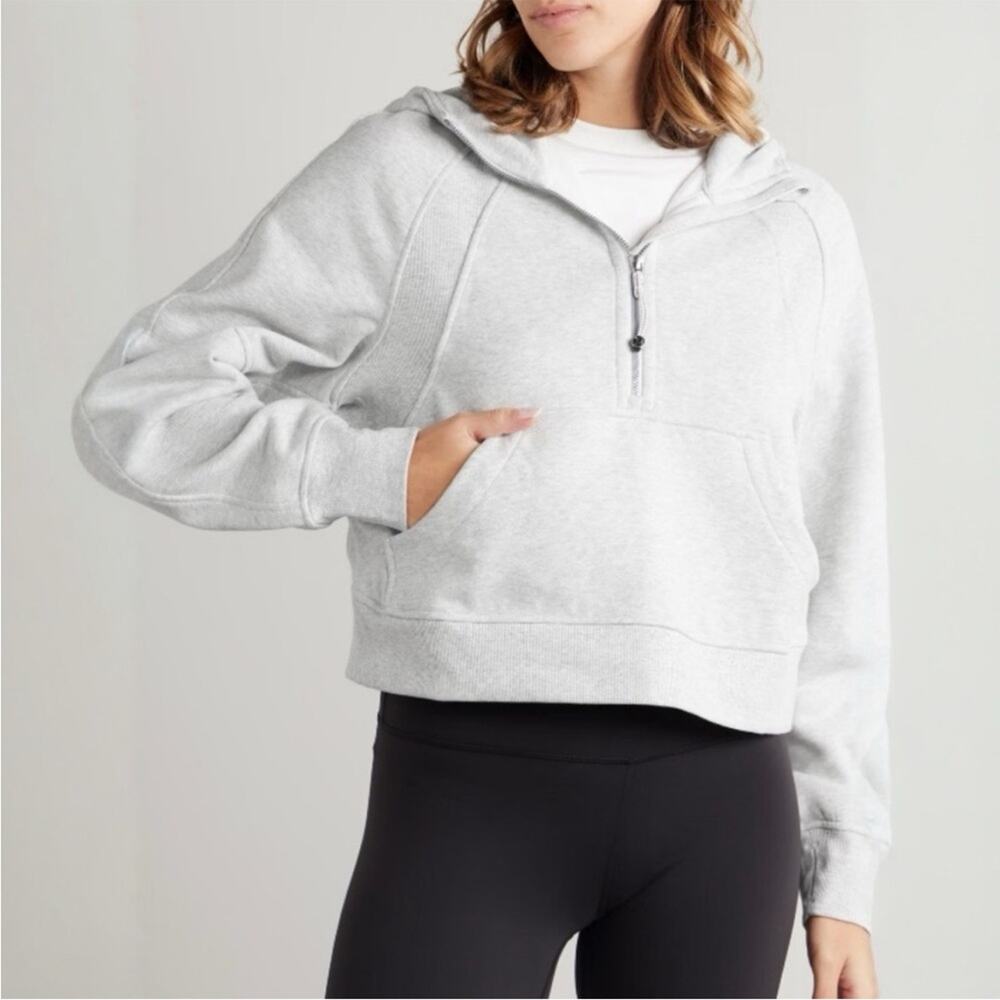 Lululemon‎ Scuba Oversized Half-Zip Hoodie M/L heathered gray